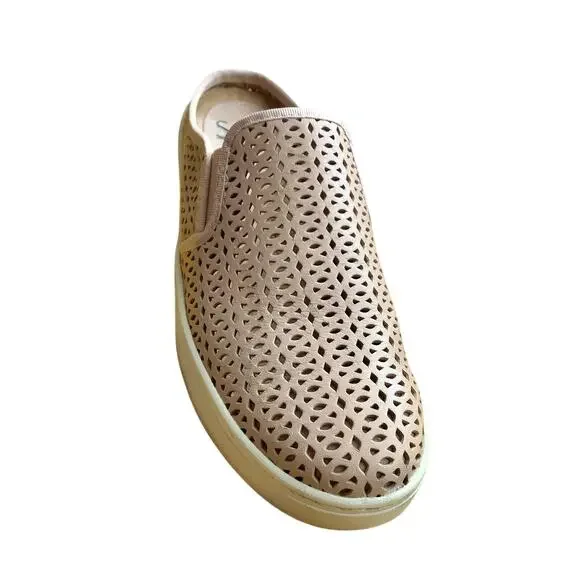 SOFFT Women’s Slip-On Leather Sneaker Padded Slides Somers II Taupe/Blush SIZE 9 - Picture 12 of 14